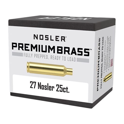Nosler Unprimed Brass Rifle Cartridge Cases .27 Nosler 25/ct 10145