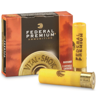 Federal Premium Vital-Shok CP Buck Shot P256 6 SEC 20 Gauge 2.75" #3Shot 20 Pellets 5 Rounds - FACTORY SECONDS