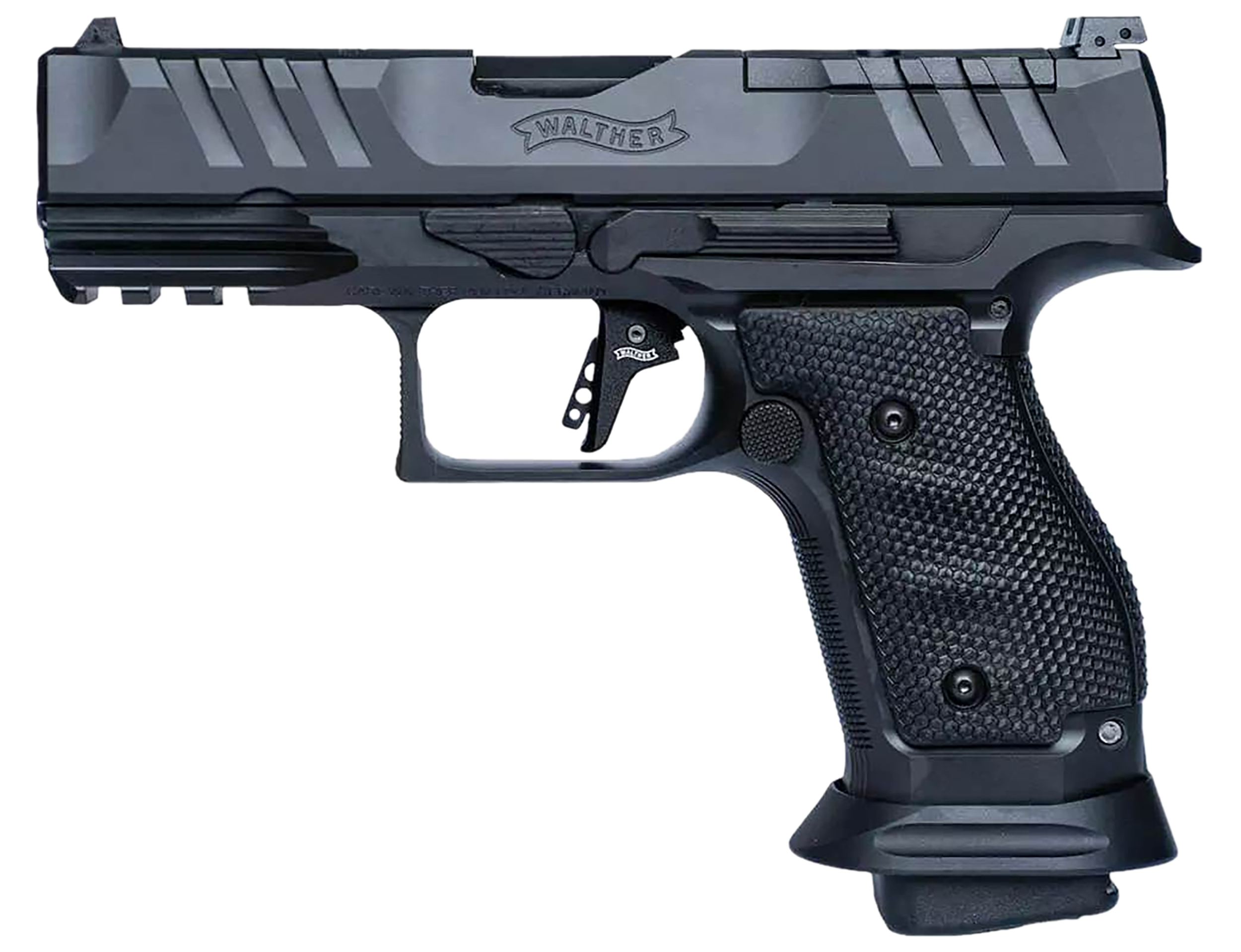 Walther PDP Pro Optic Ready Pistol 2896991, 9mm Luger, 4in, Textured Wraparound Grips, Black Finish, 18 Rds