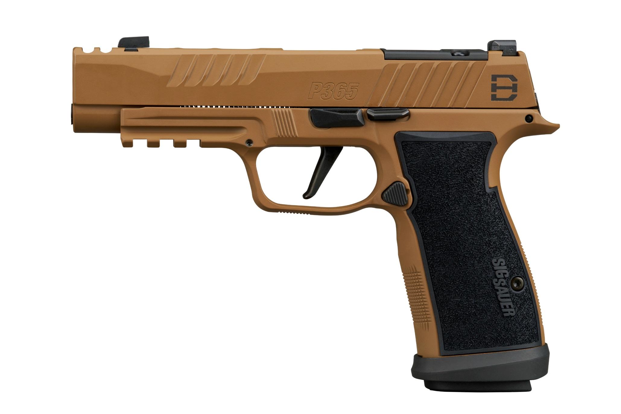 Sigarms P365 DH3 Pistol 365AXGF-9-DH3-10, 9mm, 3.7in, Coyote AXG Modular Grip, 10 Rds