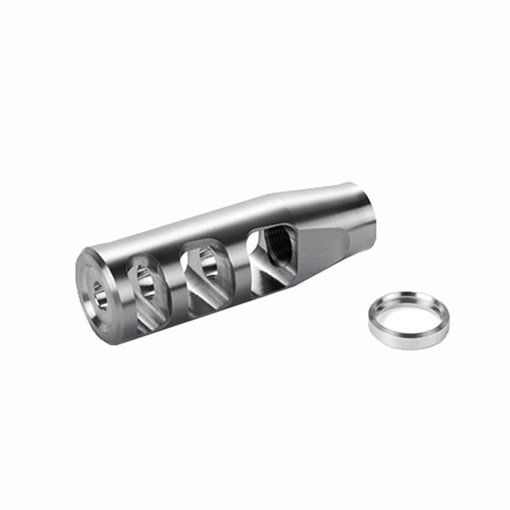 J P Enterprises 3-PORT COMPENSATOR 30 CALIBER 5/8-24 STEEL SILVER JPTRE3-324S