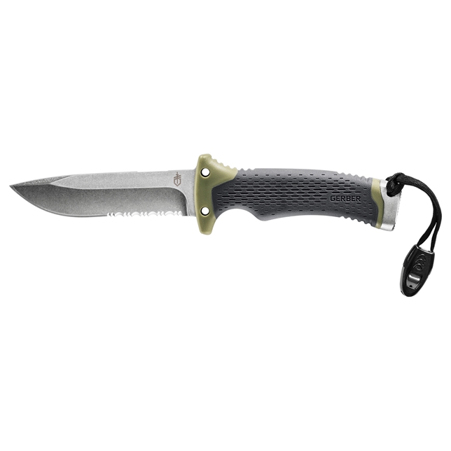 Gerber Ultimate Survival 4-3/4″ Fixed Blade Knife w/Sheath & Built-In Sharpening System #30-001829