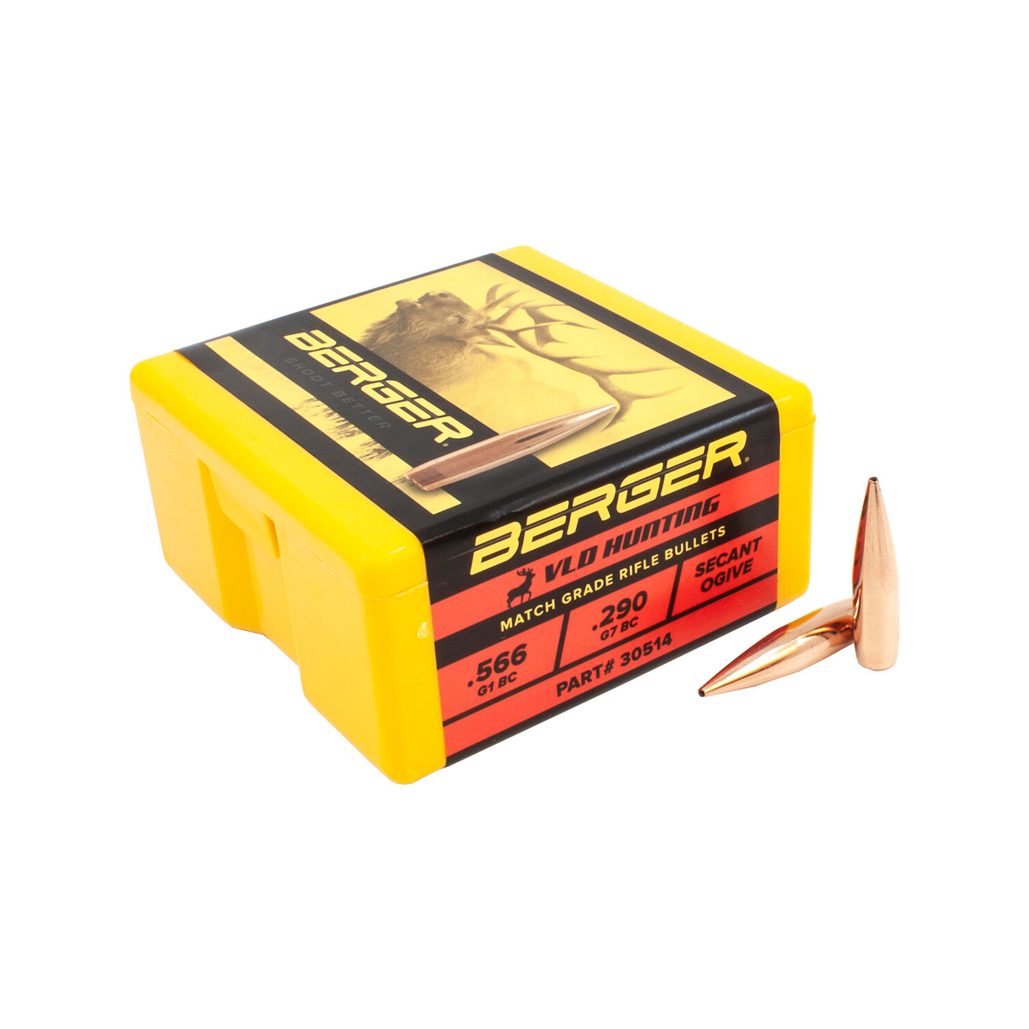 Berger Bullets 30 cal. 190gr. VLD Hunting, Box of 100