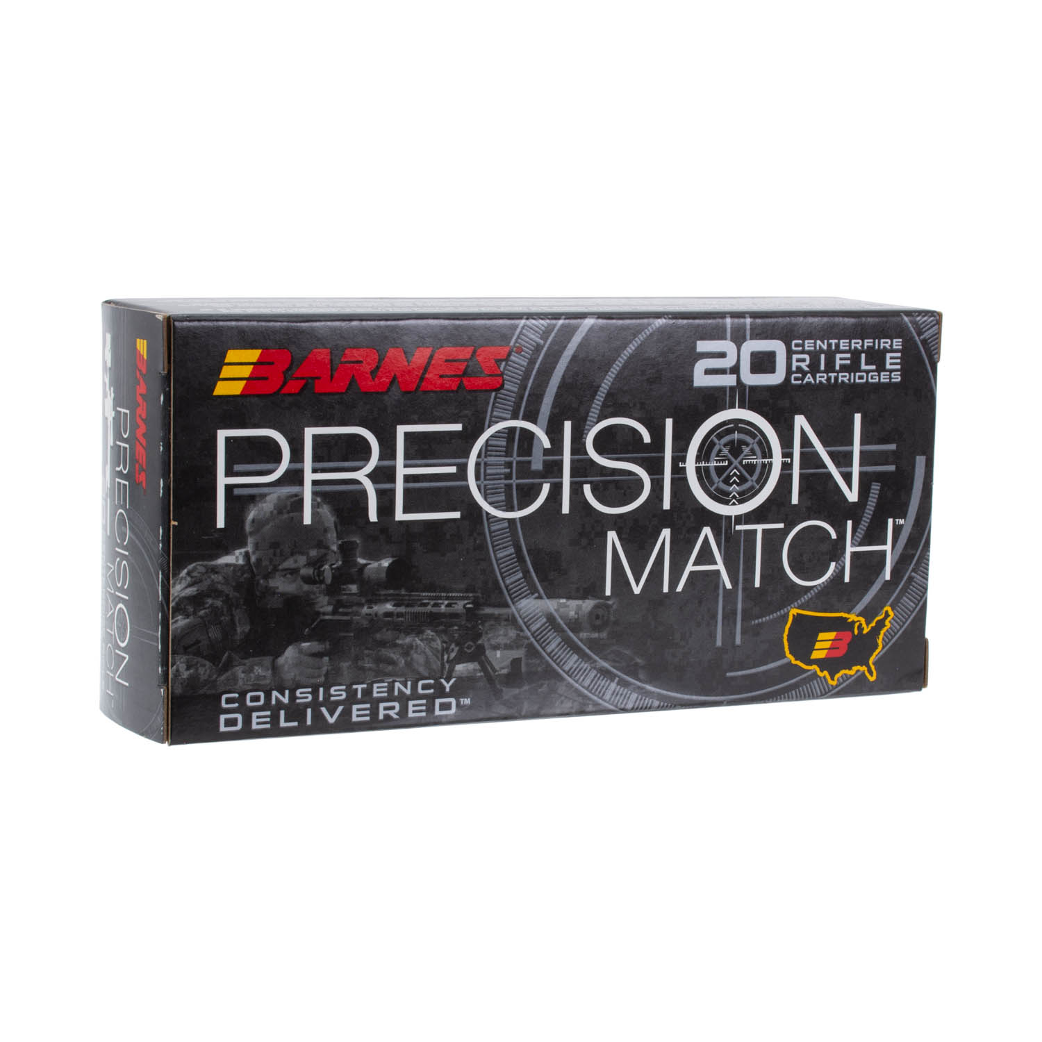 Barnes Precision Match 300 AAC Blackout 125gr. OTM FB Ammunition, 20 Round Box