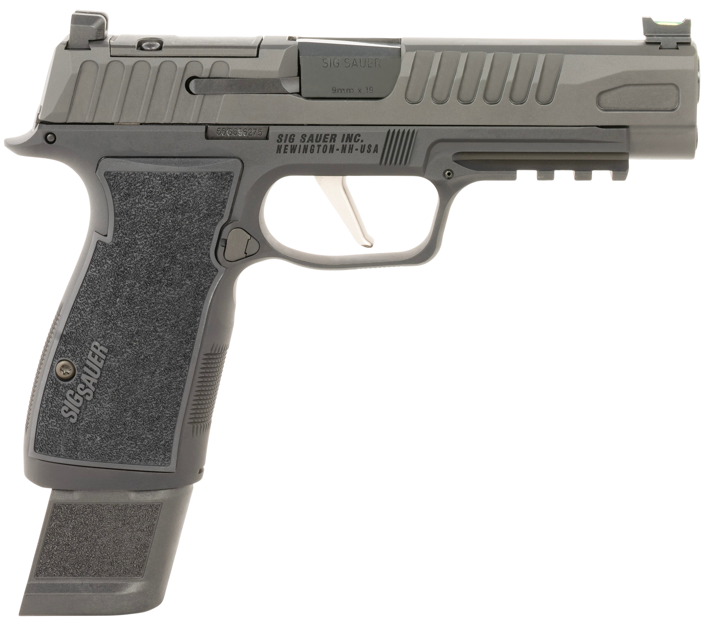 Sigarms P365 Fuse Optic Ready Pistol 365AXGF9BFO, 9mm, 4.30in, Black AXG Grips, Black Nitron Finish, 17 Rds