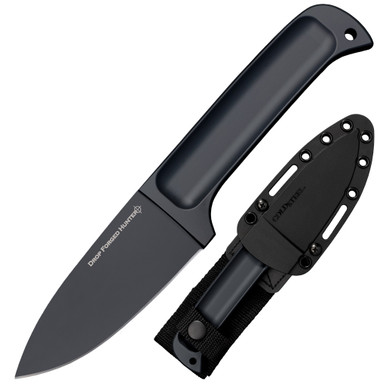 Cold Steel 36MG Drop Forged Hunter Fixed Blade Knife - 4" Gray Teflon 52100 Carbon Steel, Secure-Ex Sheath