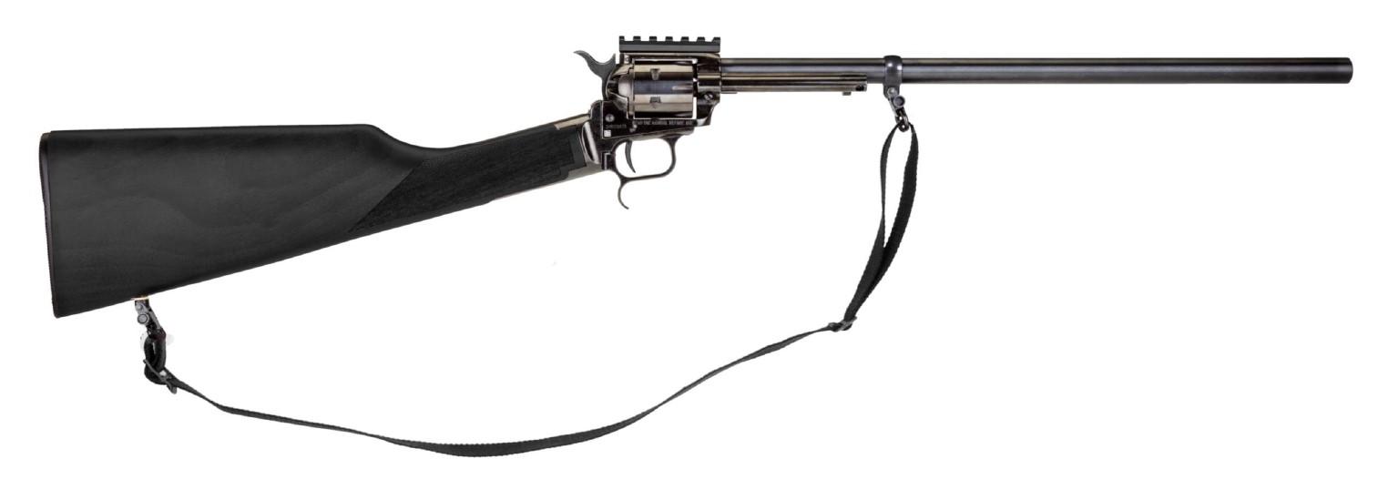 Heritage Rough Rider Tactical Rancher Revolver BR226B16-PIC, 22LR, 16.125in, Black Stained Wood Stock Grips, 6 Rds