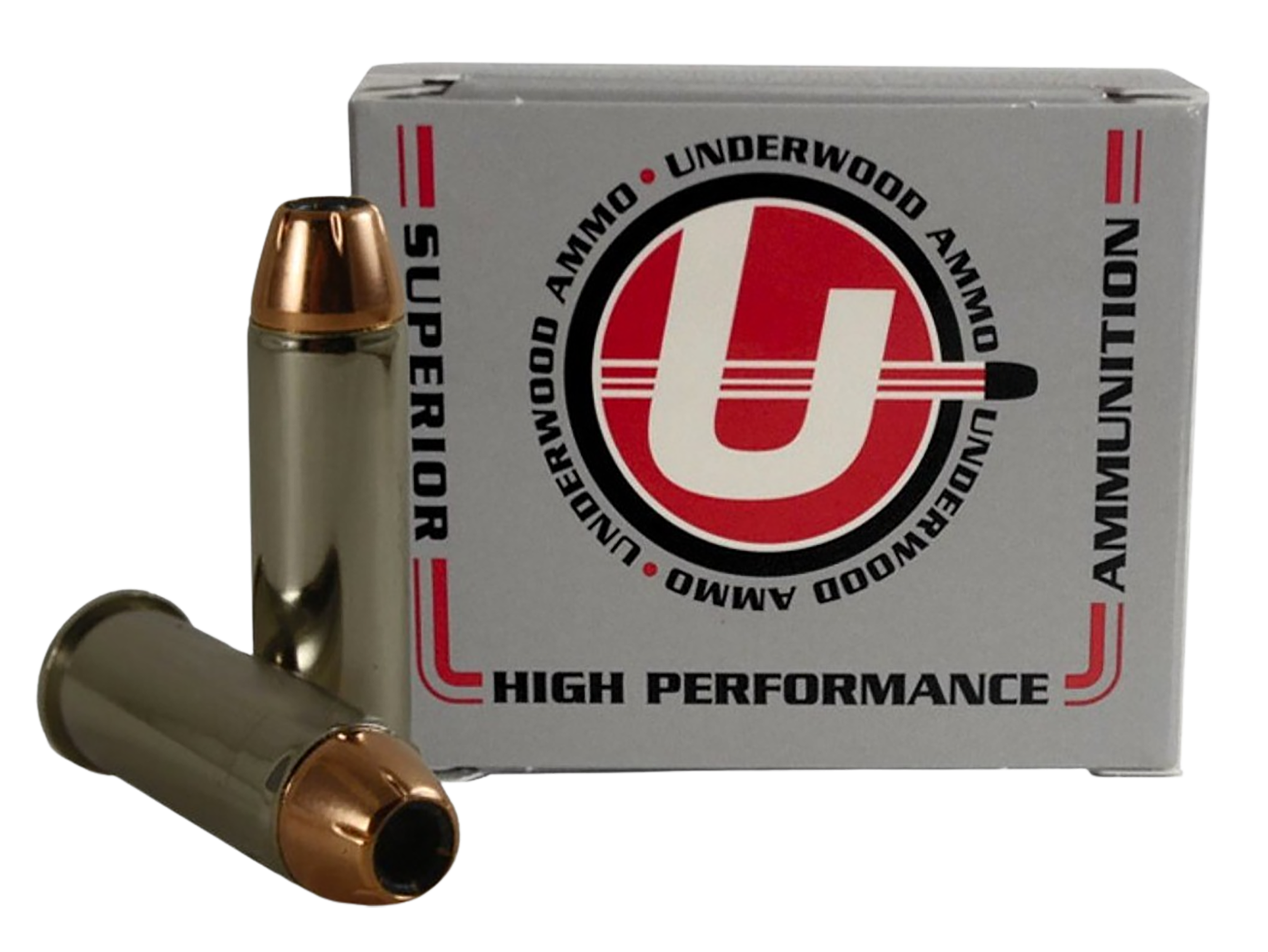 UnderwoodPistol Ammunition UA325, 44 Remington Magnum, Jacketed Hollow Point (JHP), 180GR, 1700fps, 20 Rd/bx