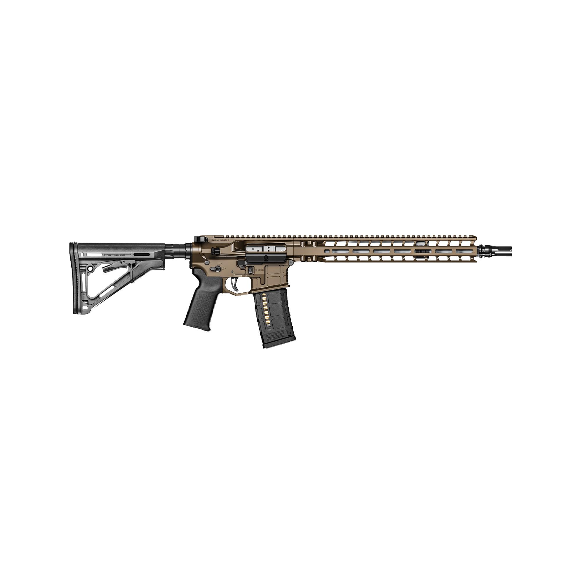 Radian Weapons Model 1 Rifle R0851, 6mm ARC, 14.50" P/W W/ KeyMo Flash Hider, Radian Brown, 20 Rds