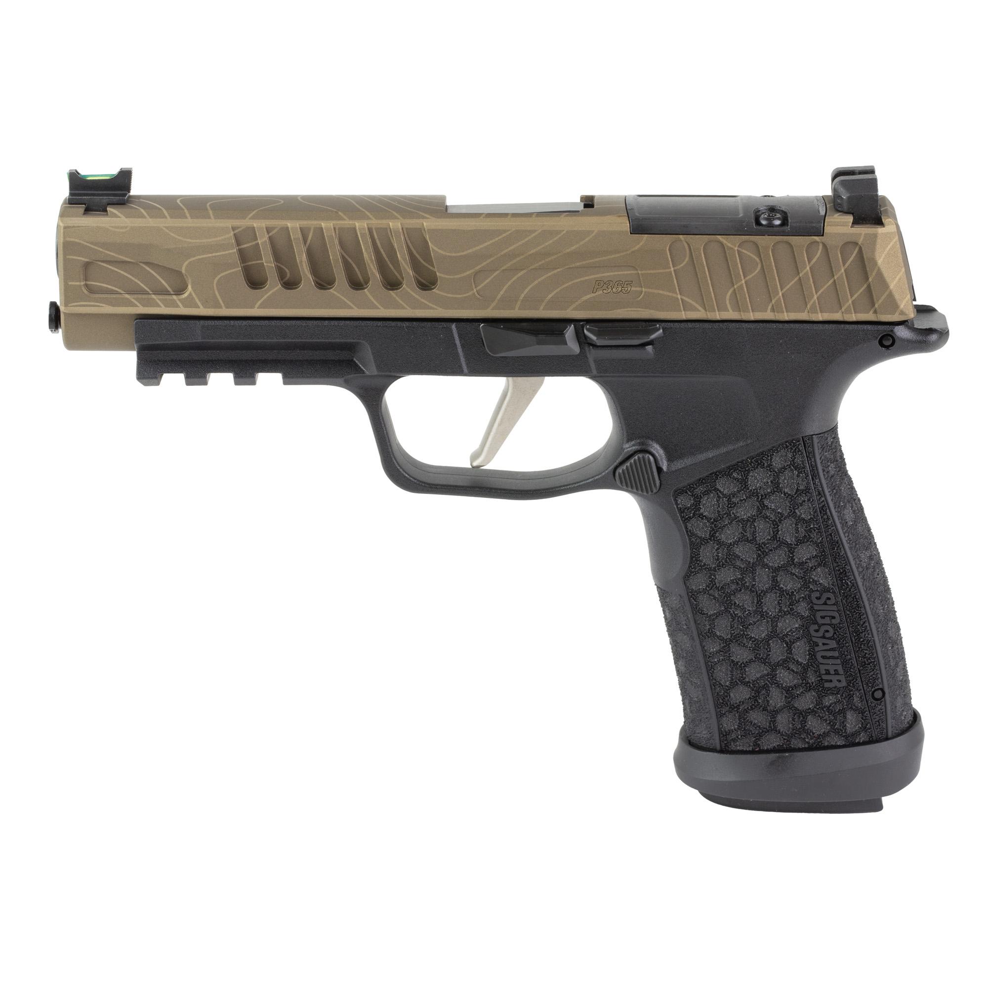 Sig Sauer P365 FUSE Semi-Auto Pistol 365XF9BFO-BRNZTOPSKY, 9mm, 4.3", Optic Ready, Topographic Bronze Finish, 17+1/21+1 Rds