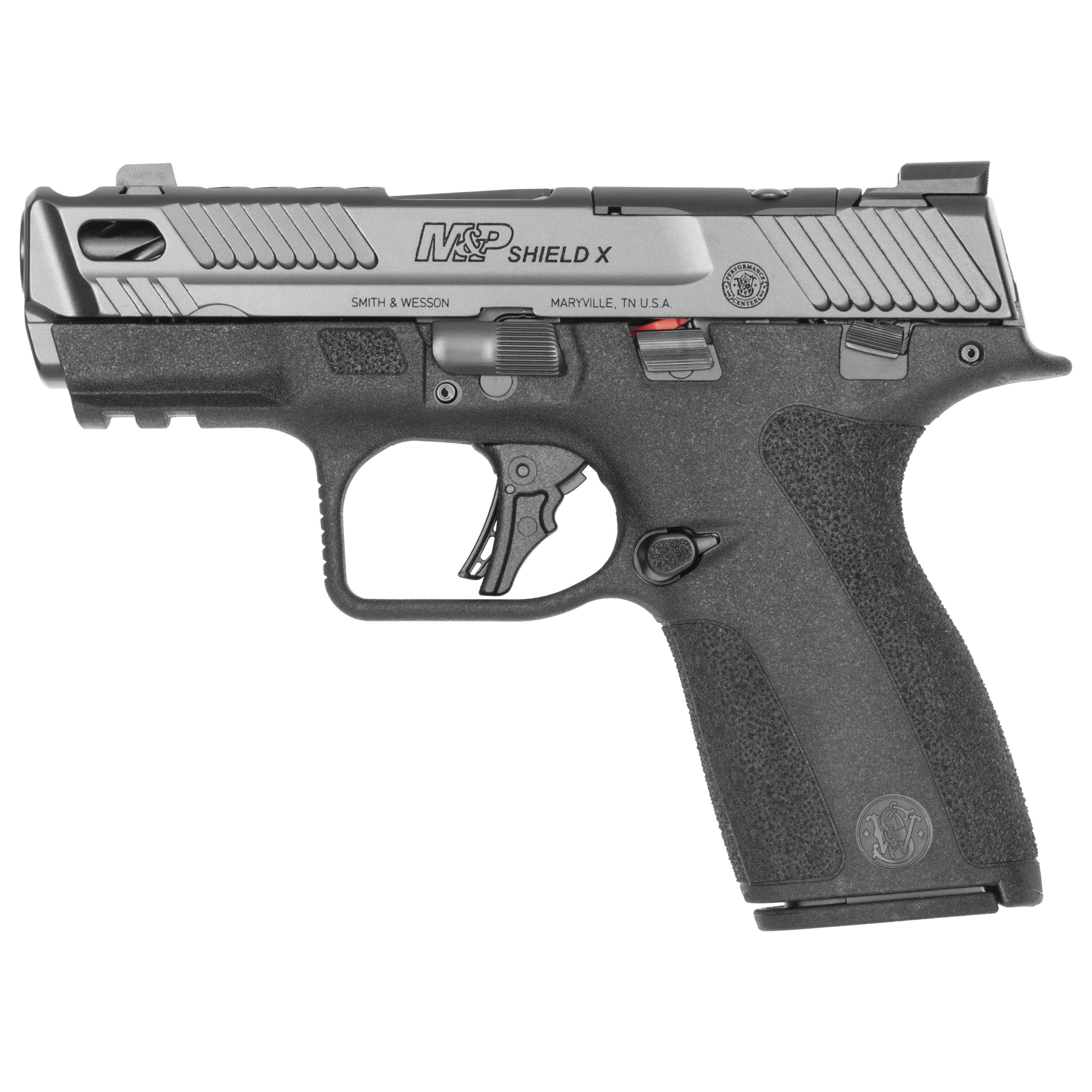 Smith and Wesson M&P9 Shield X Carry Comp Optic Ready Pistol 14270, 9mm, 3.6in, Black Polymer Grips, 13 Rds