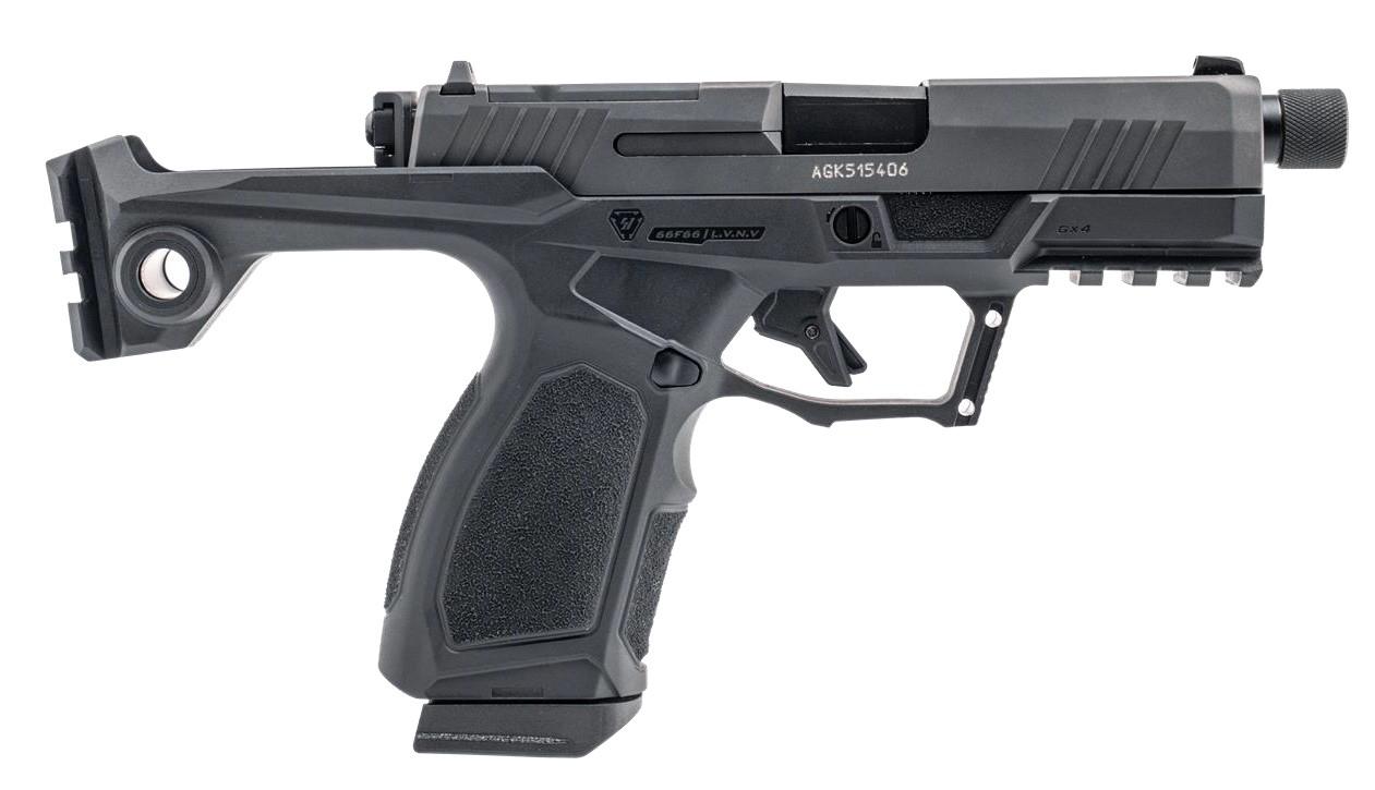 Taurus GX4 Optic Ready Pistol 1-GX4CRP941-SI, 9mm, 3.7in, Black Strike Industries Frame Grips, 15 Rds
