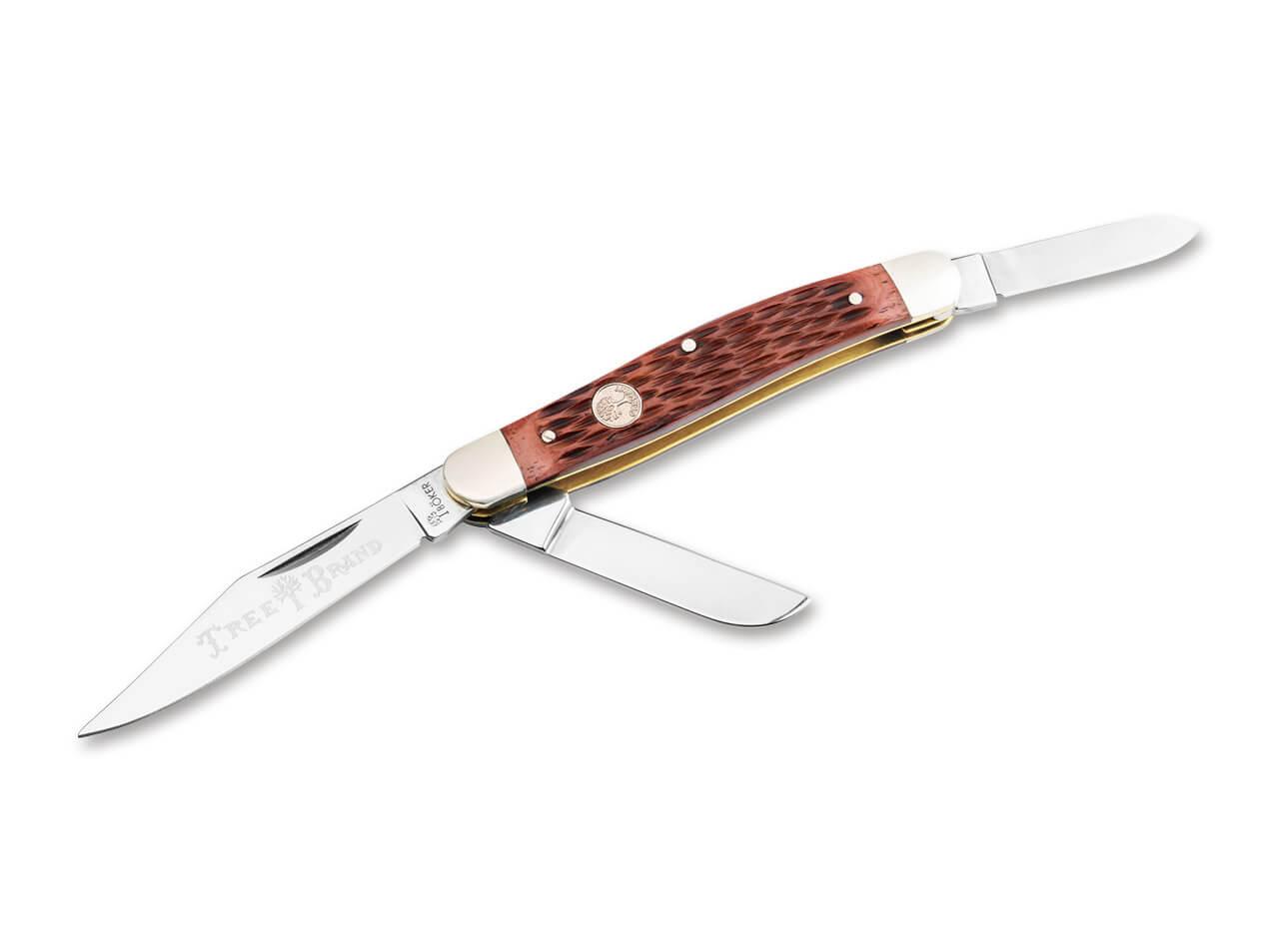 Boker Treebrand Large Stockman Folding Knife, Jigged Brown (110857)