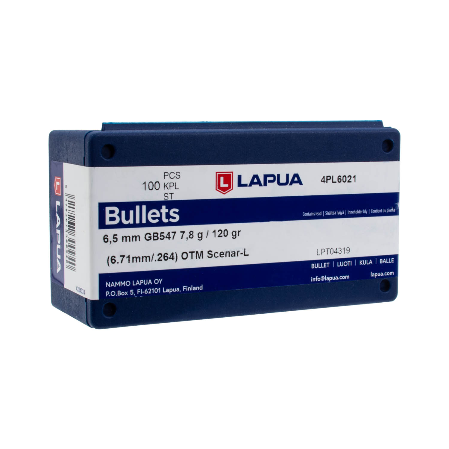 Lapua 6.5mm/264 cal. 120gr. Scenar-L OTM Bullets, Box of 100