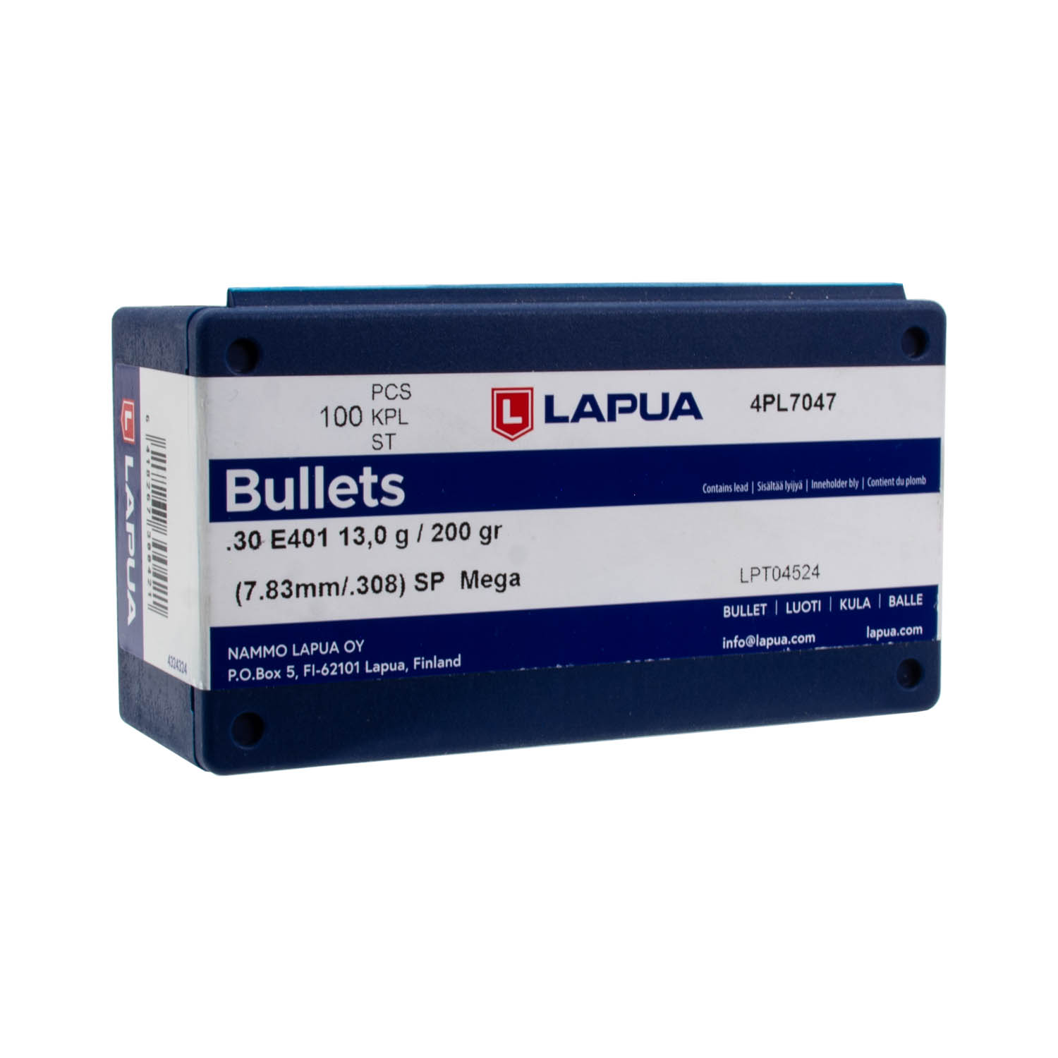 Lapua 30 cal. 200gr. Mega Soft Point Bullets, Box of 100