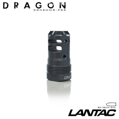 LanTac USA Plan-B Dragon 9MM Muzzle Brake - 1/2X28 Thread Pitch, Black