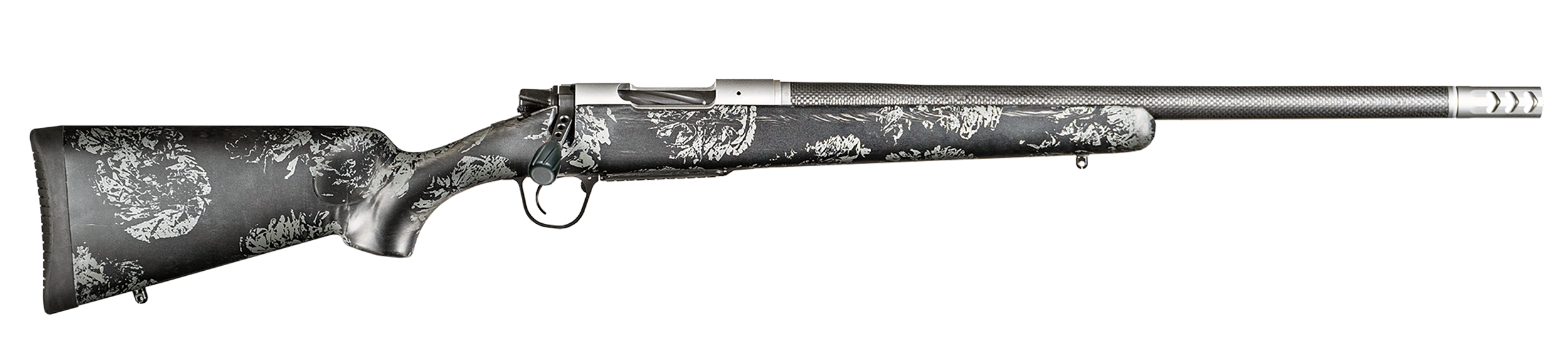 Christensen Ridgeline Rifle 801-06599-00, 25 Creedmoor, 22", Carbon Fiber Carbon W/gray Accents Stock, 4 Rds