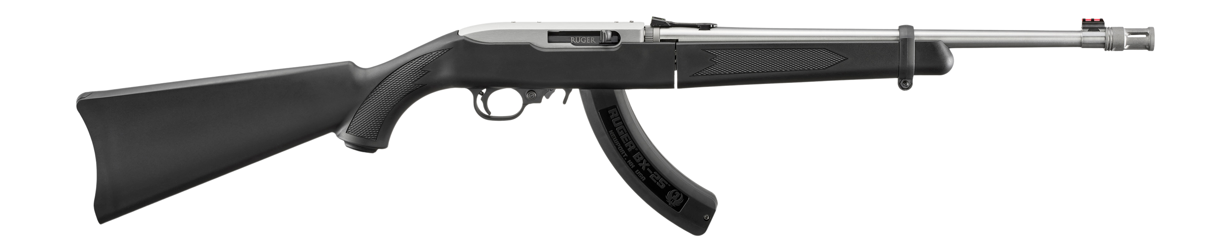 Ruger 10/22 Takedown Rifle 32028, 22 Long Rifle, 18.5", Synthetic Fixed Stock, Stainless finish, Threaded, 25 Rds