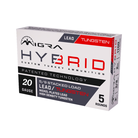Migra Hybrid 20 Gauge 3″ #5 Lead/#9 Tungsten 5 Count Box