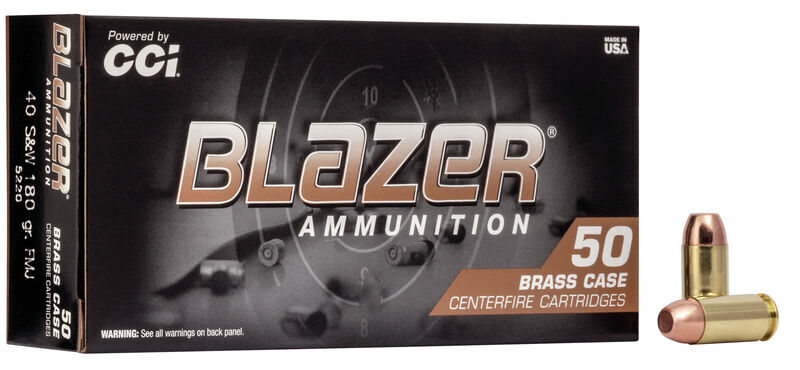CCI Blazer Brass .40 S&W 180gr. FMJ 50rd Box #5220