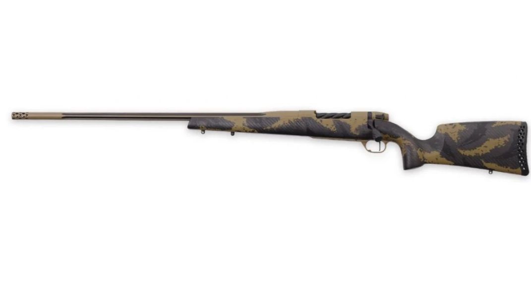 Weatherby Mark V Apex Left-Hand Rifle MAX01N7MMPL8B, 7mm PRC, 26", Carbon Fiber W/FDE and Black Stock, 3 Rds