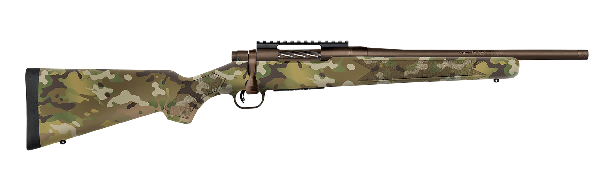 Mossberg Patriot Carbine Compact Bolt Action Rifle 28277, 308 Win, 16.25", MultiCam Stock, Patriot Brown Cerakote, 3 Rds