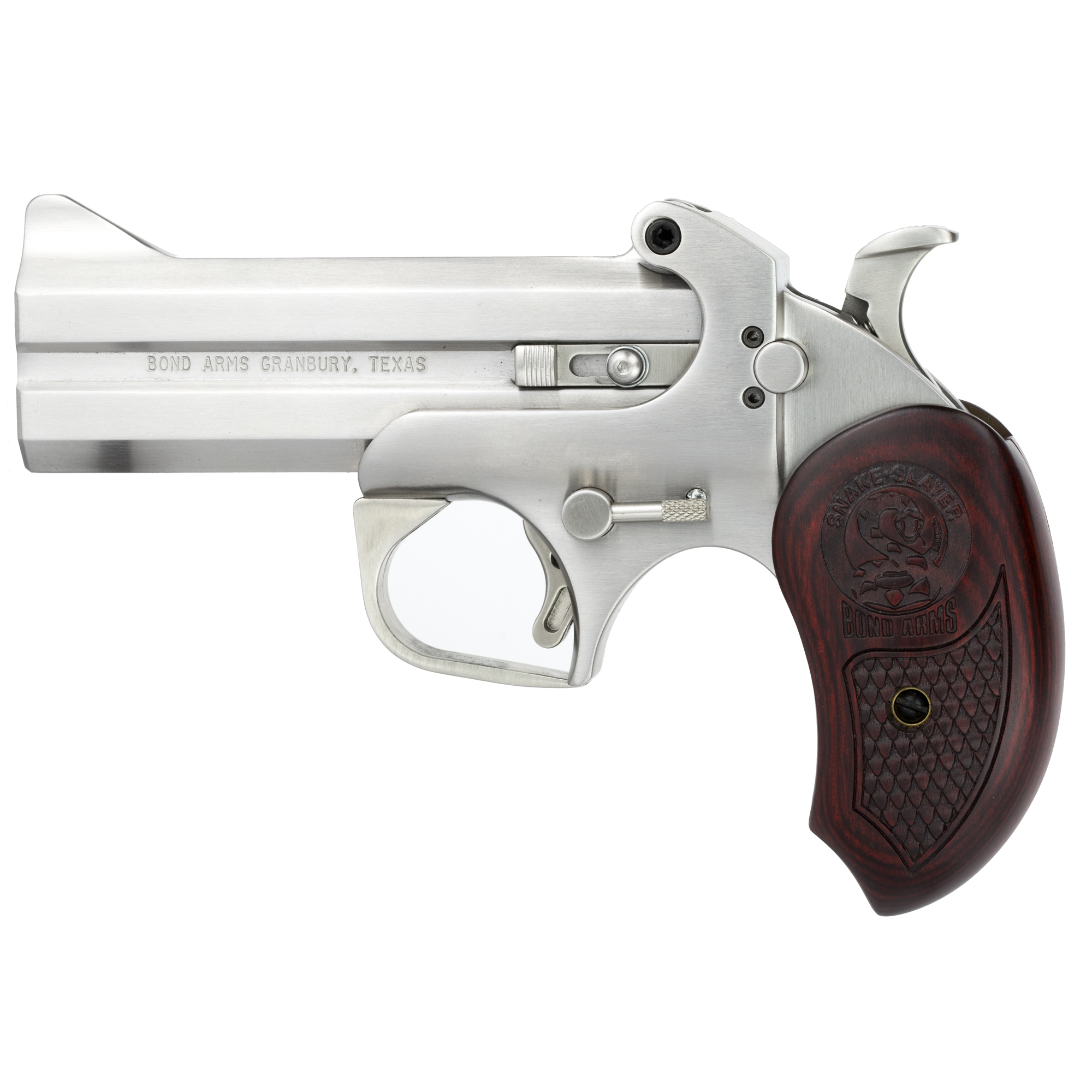 Bond Arms BASS4 Snakeslayer IV Original 45Colt/410 Gauge 2rd Shot 4.25” Extended Rosewood Grips Right Hand