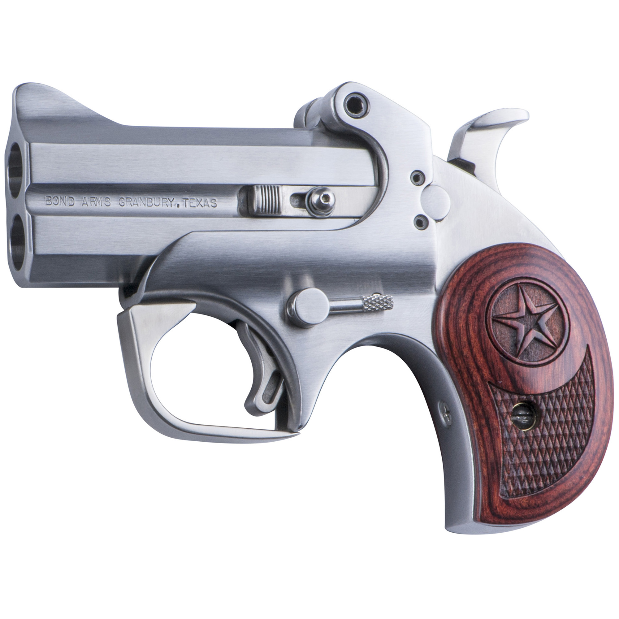 Bond Arms BATD Texas Original 45 Colt/410 Gauge 2rd 3” Barrel, Stainless Metal Finish, Rosewood Grip, Blade Front/Fixed Rear Sights, Manual Safety