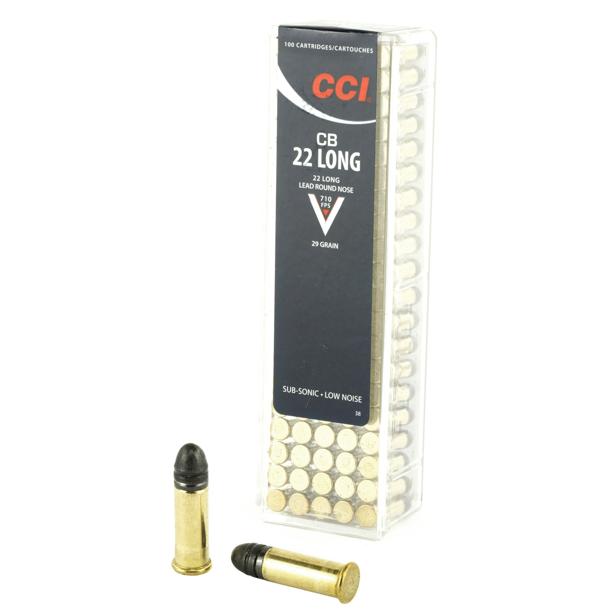 CCI 0038 Specialty CB Subsonic 22Long 29gr Lead Round Nose 100 Per Box/50 Case