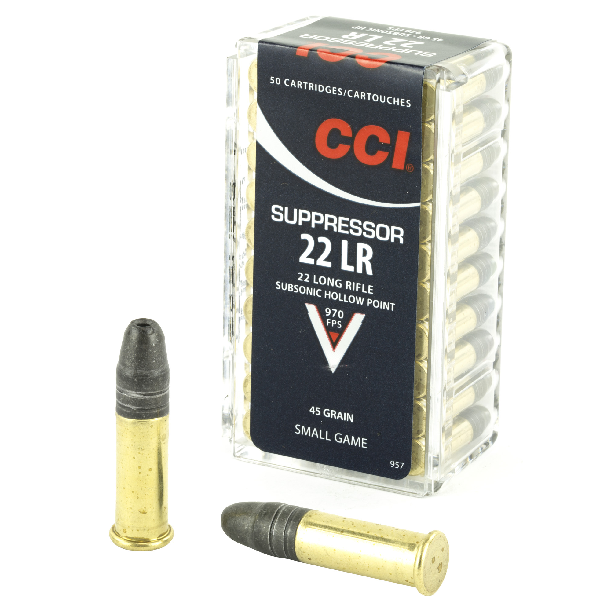 CCI Suppressor 22 LR 45 gr Lead Hollow Point LHP SubSonic