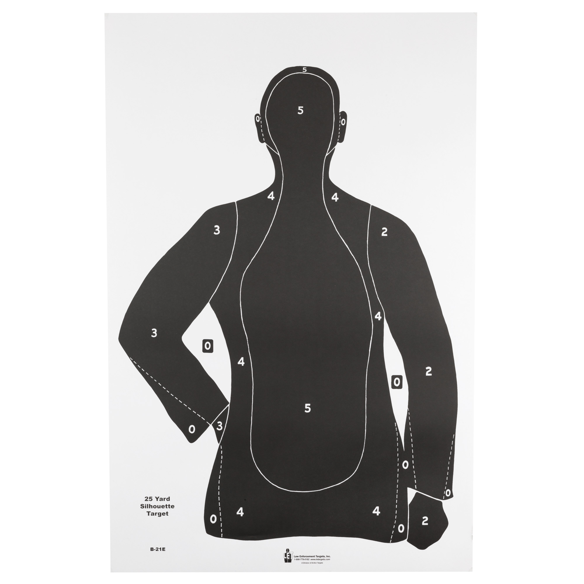 Action Target B21EBLACK100 Qualification Silhouette Paper 23” x 35” Black 100 Per Box