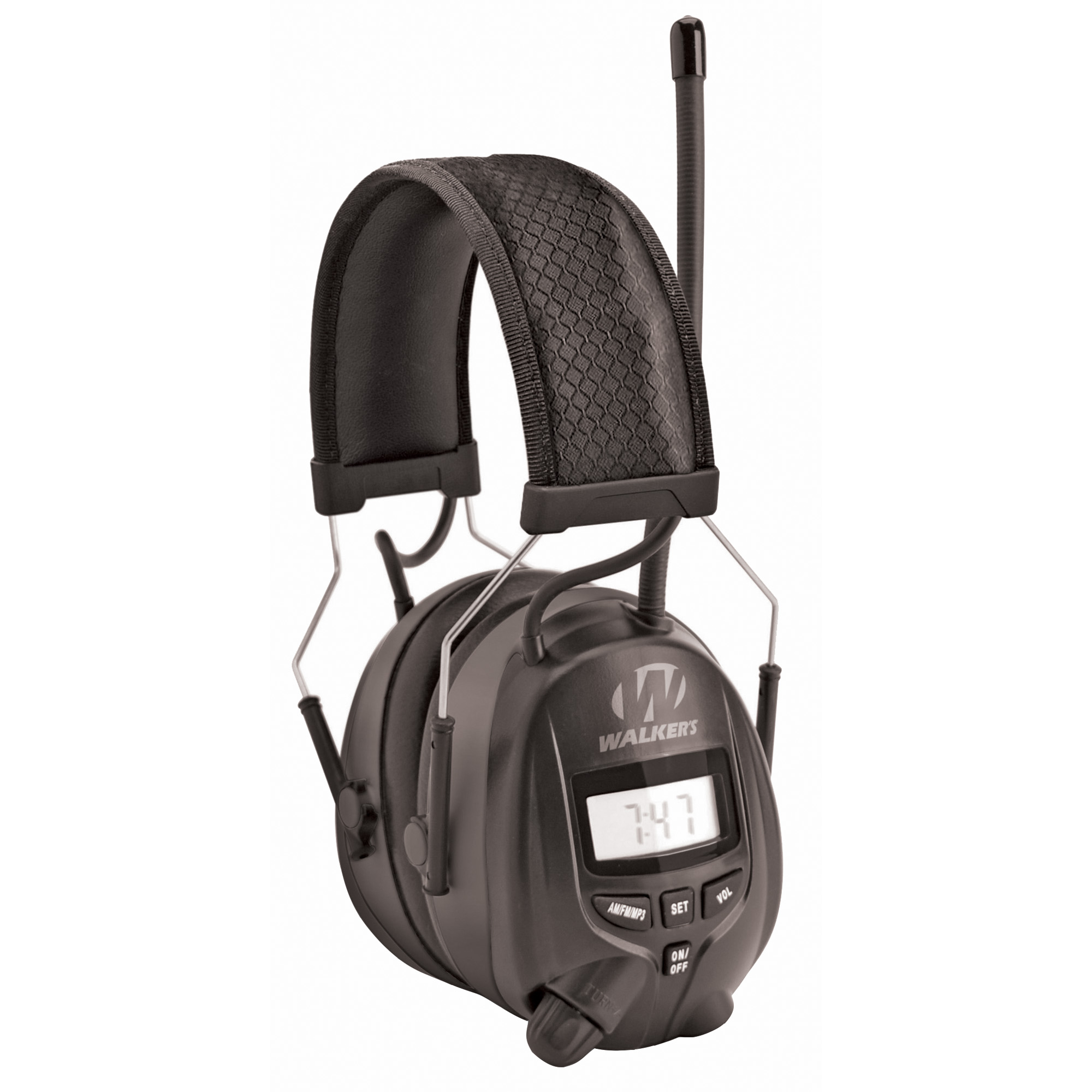 Walker’s GWPRDOM AM/FM Digital Muff Polymer 25 dB Over the Head Black