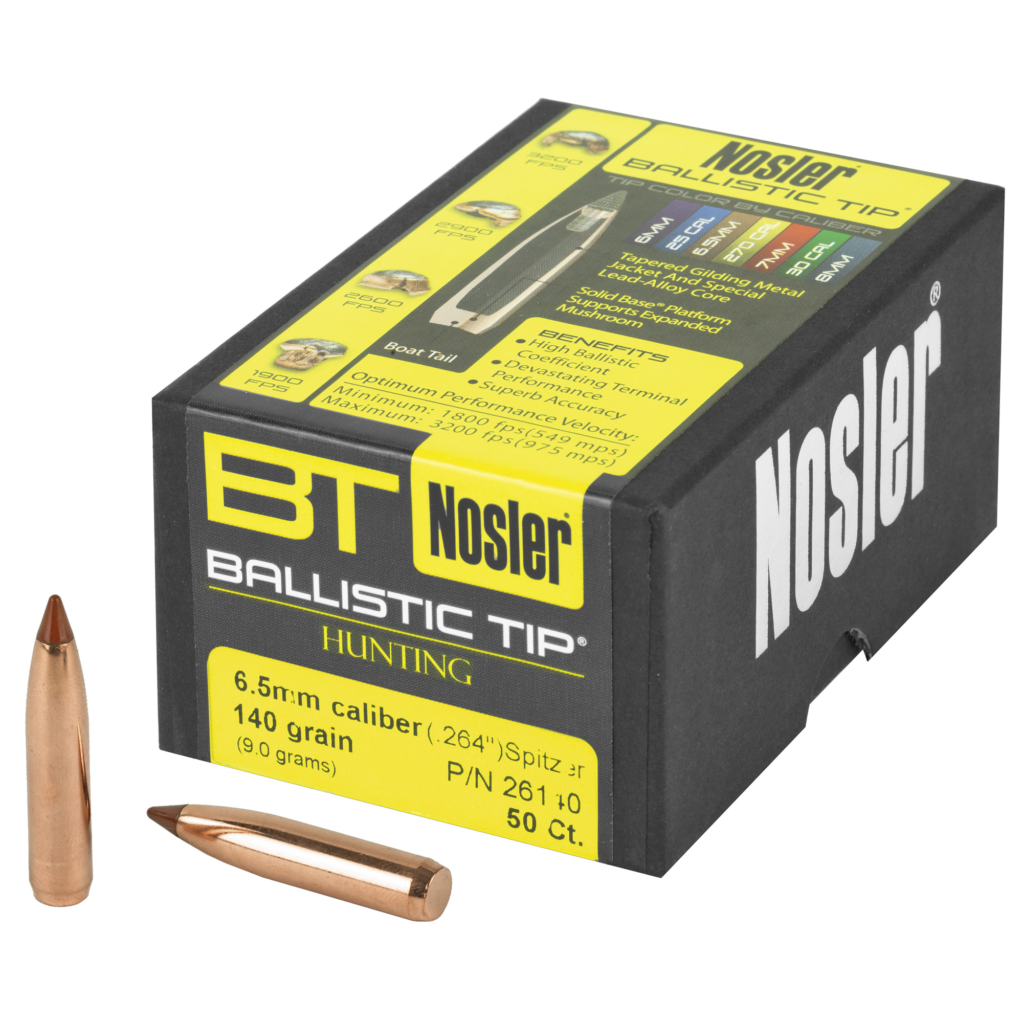 Nosler 26140 Ballistic Tip 6.5Creedmoor 140gr Spitzer Point 50/Box