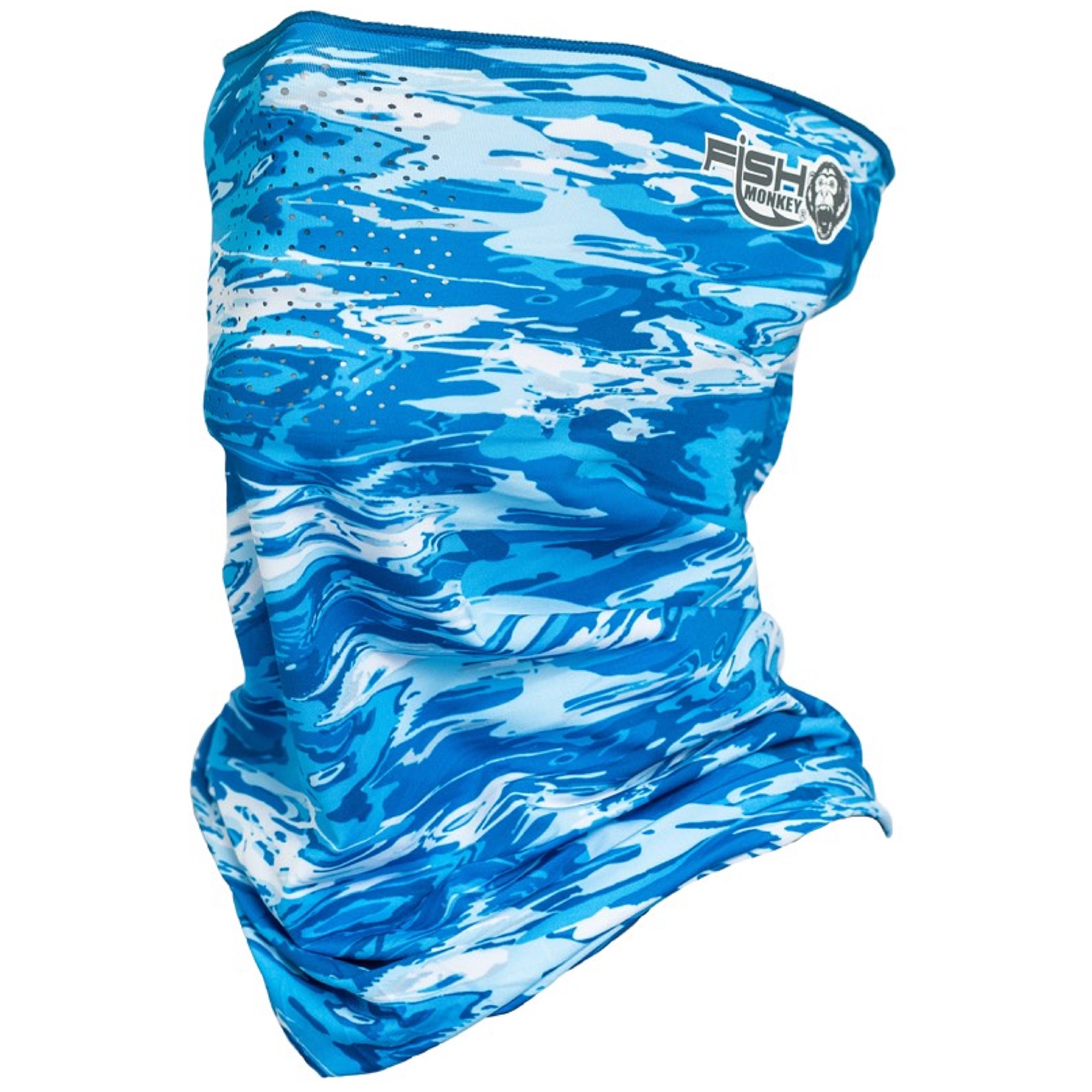 Fish Monkey Performance Face Guard/Mask Blue Water Camo Blue Water Camo One Size