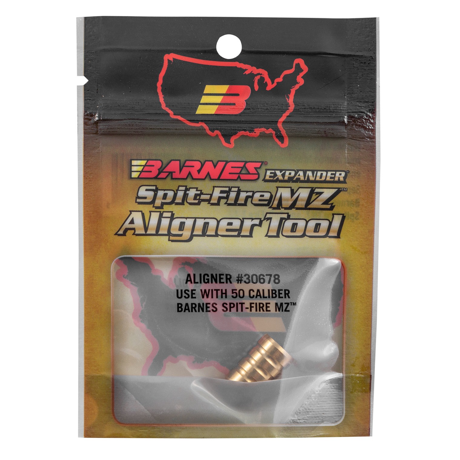 Barnes Bullets 30678 Spit-Fire MZ Alignment Tool 50 Cal Muzzleloader 0.75” Brass