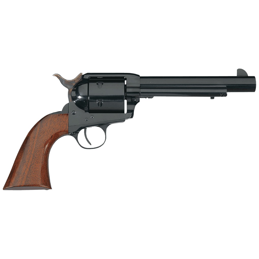 Taylors & Company 550428 1873 Cattleman 44 Rem Mag Caliber with 6” Barrel, 6rd Capacity Cylinder, Overall Blued Finish Steel & Walnut Army Size Grip