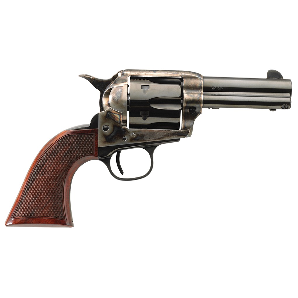 Taylors & Company 4201DE Runnin Iron Deluxe 45 Colt (LC) 6rd 3.50” Blued Cylinder & Barrel Color Case Hardened Steel Frame Checkered Walnut Grip (Taylor Tuned)
