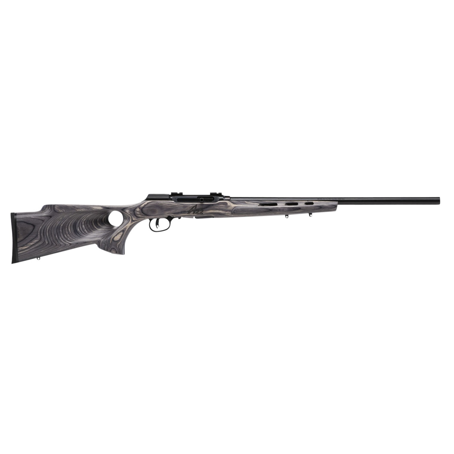 Savage Arms 47221 A Series Target Full Size 22 WMR 10+1 22” High Luster Heavy Target Barrel, High Luster Drilled & Tapped Carbon Steel Receiver, Gray Thumbhole Laminate Stock, Right Hand