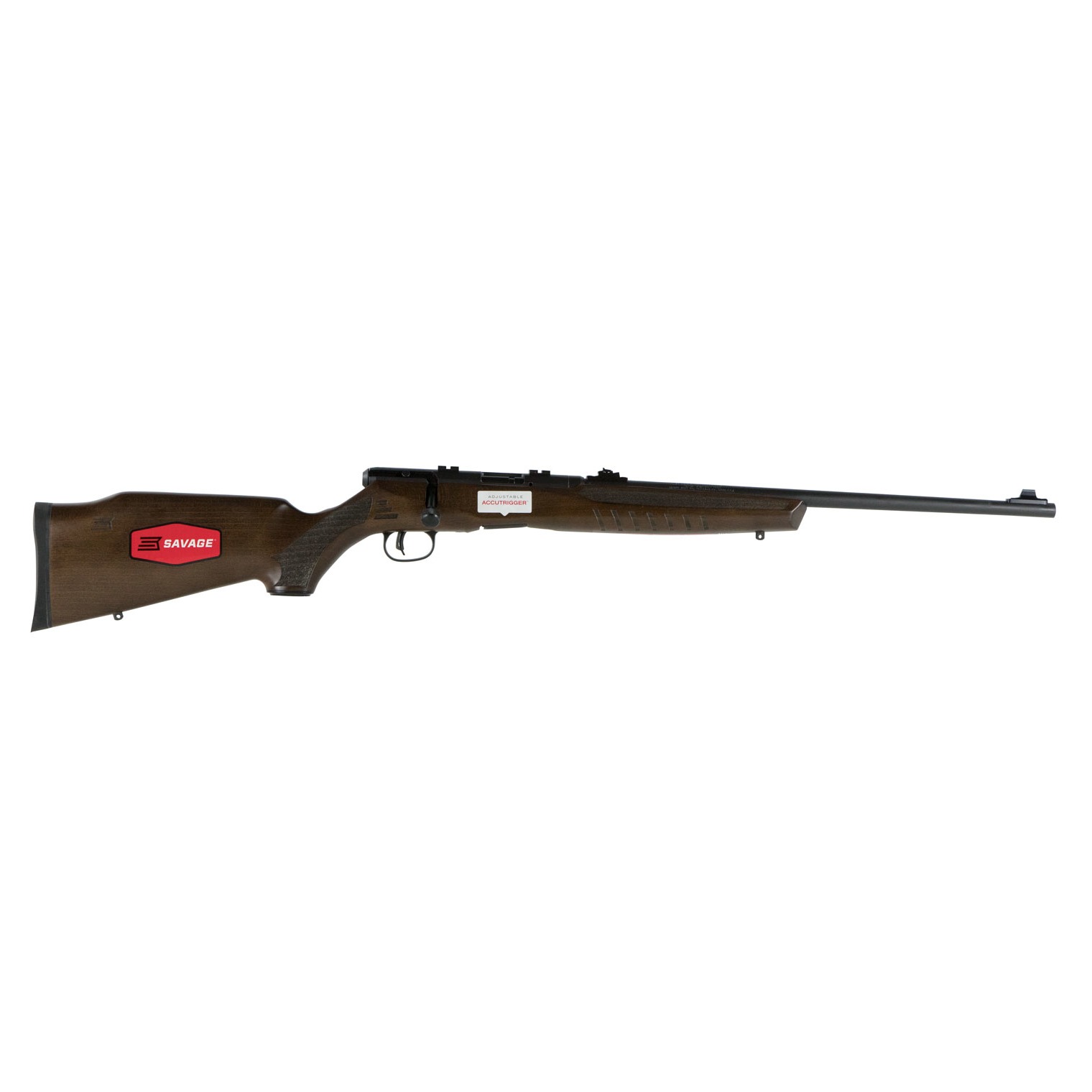 Savage Arms 70210 B Series G Full Size 22 LR 10+1 21” Matte Black Sporter Barrel, Matte Black Drilled & Tapped Carbon Steel Receiver, Satin Walnut Fixed Stock, Right Hand