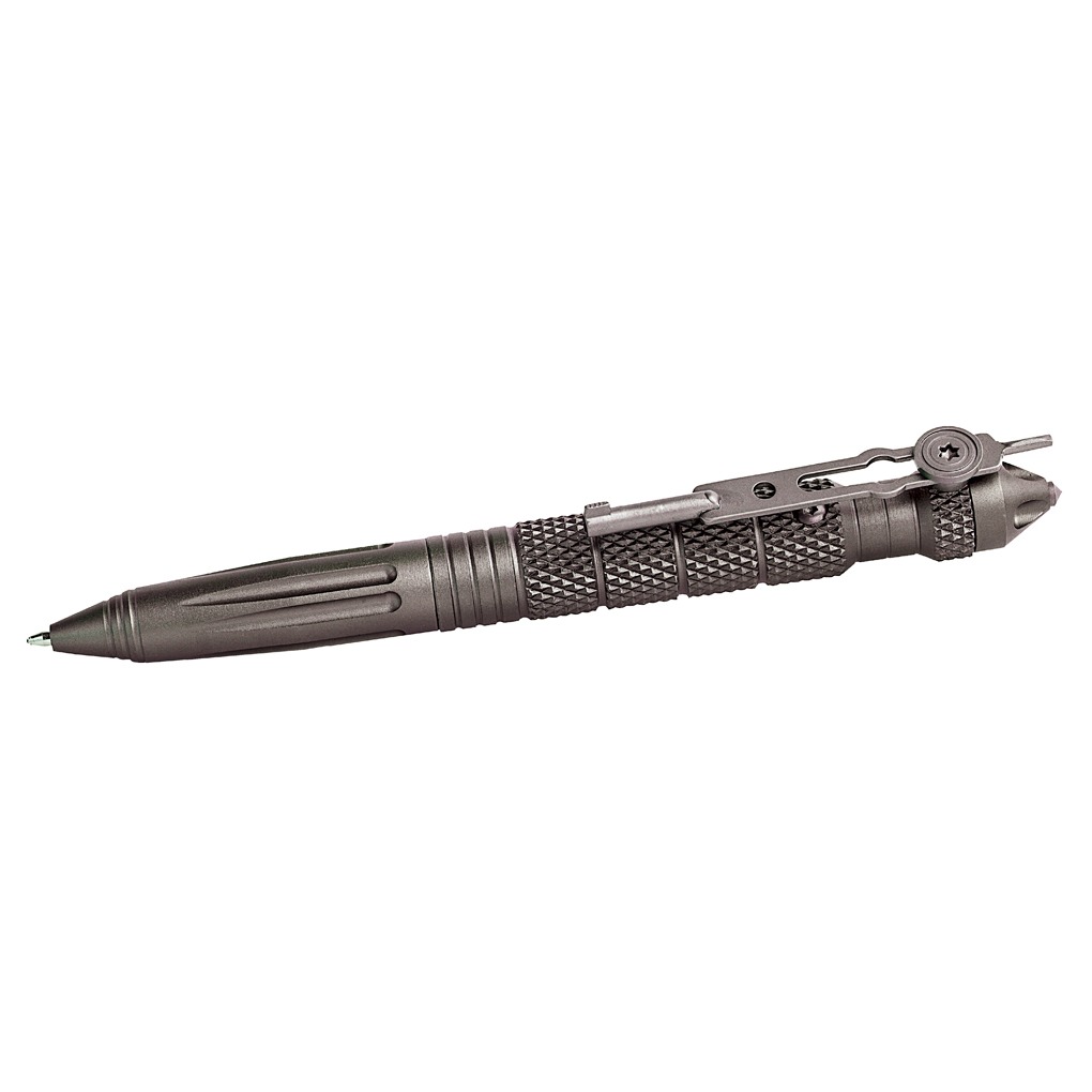 Uzi Accessories UZITACPEN4GM Tactical Pen Gun Metal Aluminum 6” Features Glass Breaker/Cuff Key