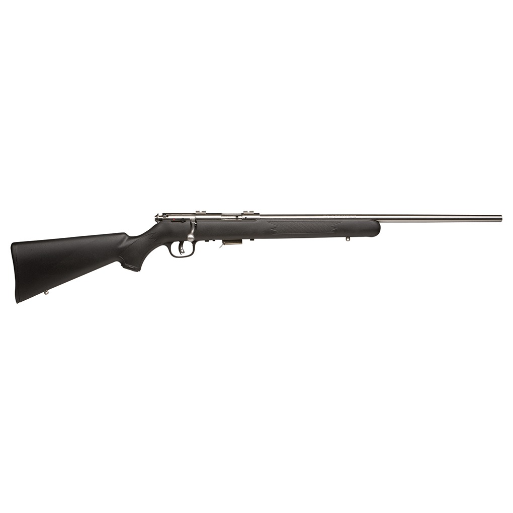 Savage Arms 91700 93 FSS Full Size 22 WMR 5+1 21” Matte Sporter Barrel, Matte Drilled & Tapped Stainless Steel Receiver, Matte Black Fixed Synthetic Stock, Right Hand