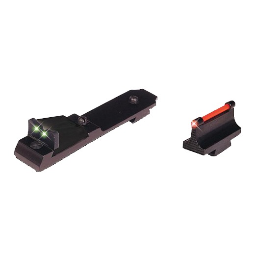 TruGlo TG114 Lever Action Rifle Sights Black 0.500” Red Front, Green Rear Adjustable for Henry Rifles