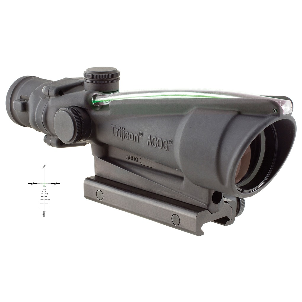 Trijicon 100161 ACOG Black Hardcoat Anodized 3.5x35mm Illuminated Green Crosshair .308/7.62 BDC Reticle