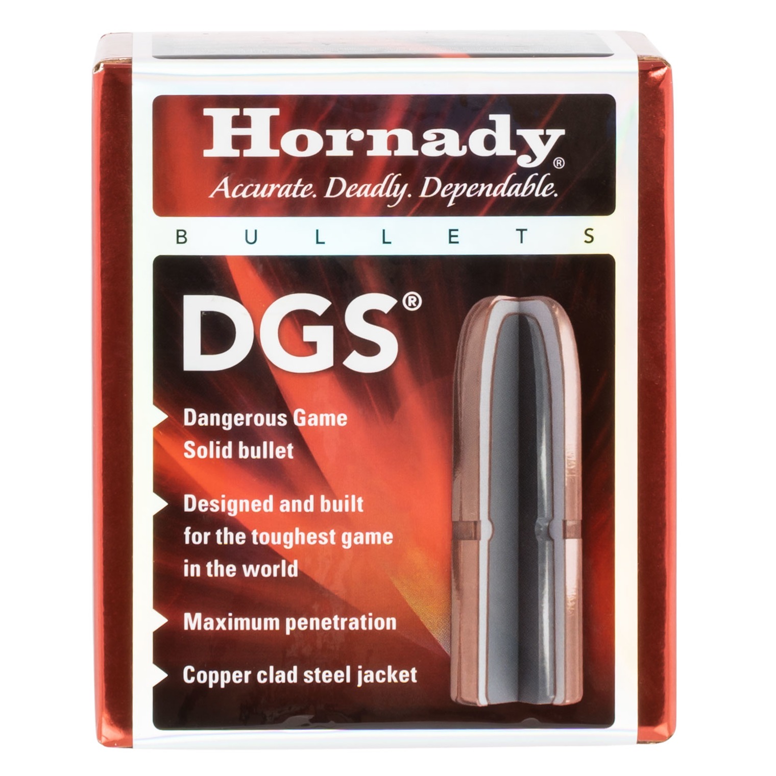 Hornady 4507 DGS 45 Cal .458 500 gr Full Metal Jacket Round Nose 50 Per Box/ 15 Case