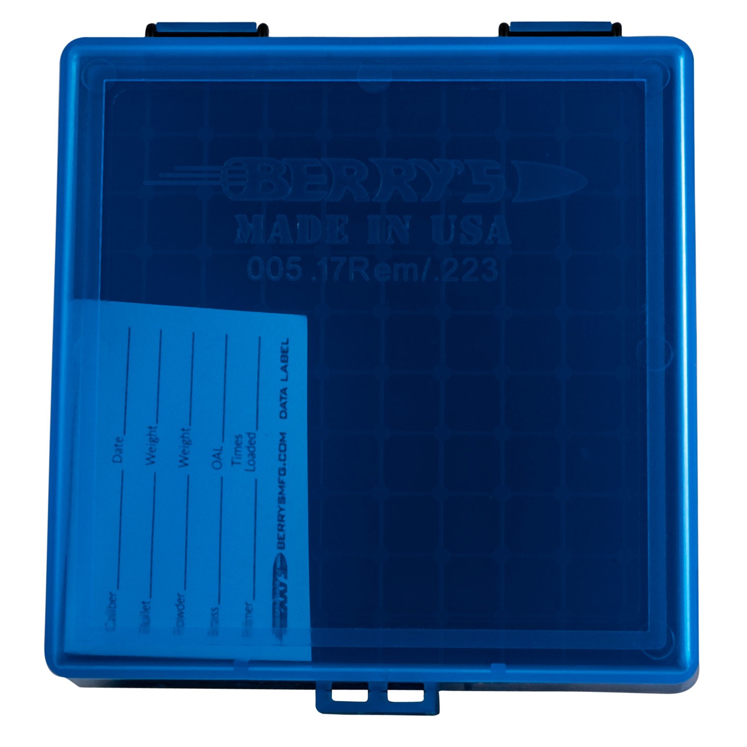 Berry’s 86410 Ammo Box 223Rem/5.56NATO Blue/Black Polypropylene 100rd