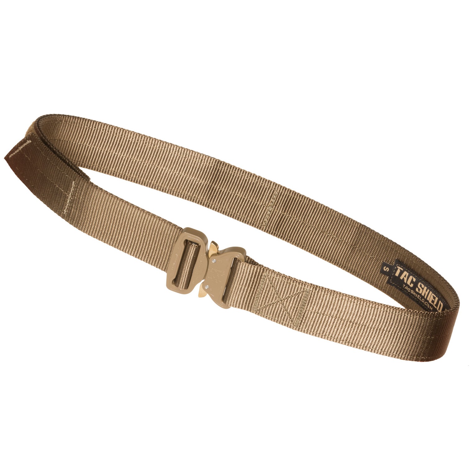 Tacshield T303LGCY Tactical Gun Belt Coyote Webbing 38”-42” 1.75” Wide Buckle Closure