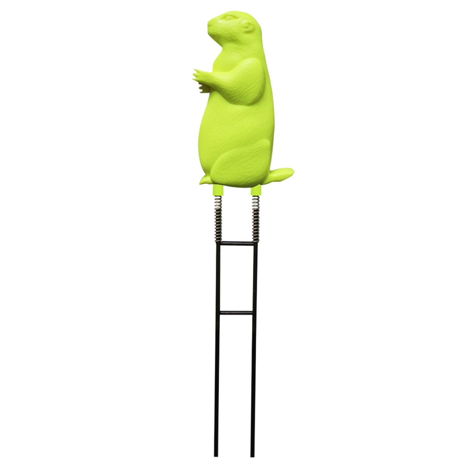 Birchwood Casey 48030 Ground Strike Prairie Chuck Pistol/Rifle Rubber/Metal Yellow Green Prairie Dog Illustration Impact Enhancement Motion