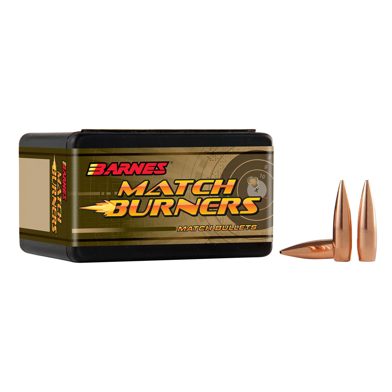 Barnes Bullets 30164 Match Burners 22Cal 85gr Match Burners Boat Tail 100/Box