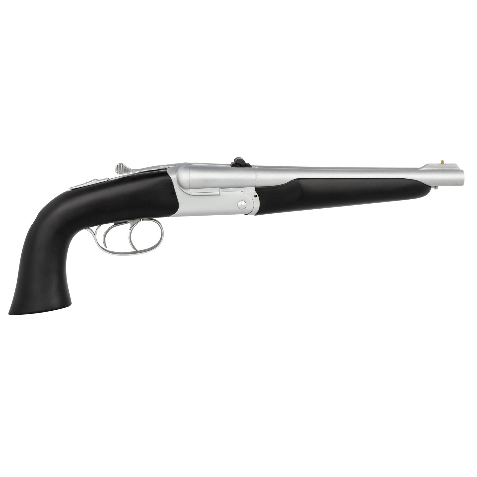 Davide Pedersoli 020S643410 Howdah Alaskan 45 Colt (LC)/410 Gauge 2rd 10.25” Rifled Barrel, Hard Chromed W/Rubber Overmold Wood, Ramp Front/Folding Leaf Rear Sights