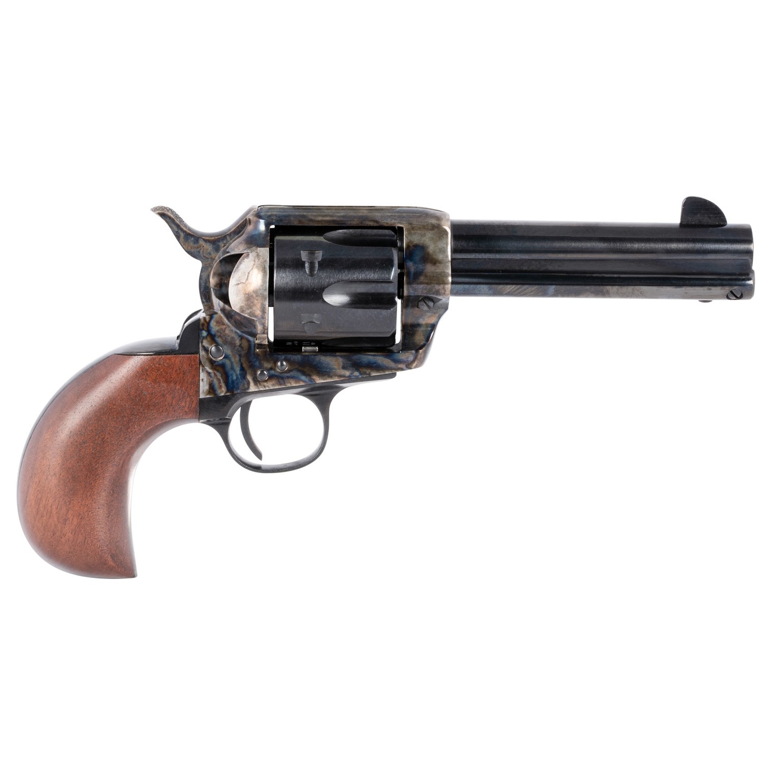 Taylors & Company 200070 1873 Cattleman 45 Colt (LC) Caliber with 4.75” Blued Finish Barrel, 6rd Capacity Blued Finish Cylinder, Color Case Hardened Steel Frame & Birdshead Walnut Grip